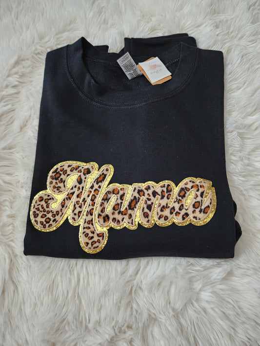 Mama Sweater Patch - Black