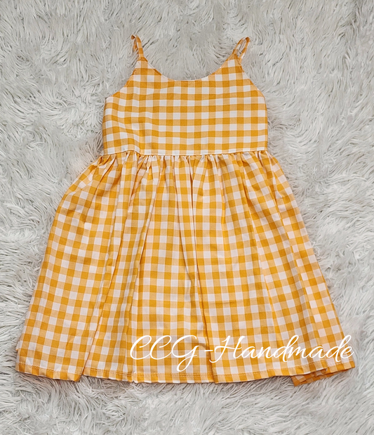Orange Plaid Augusta Dress Ready to Ship