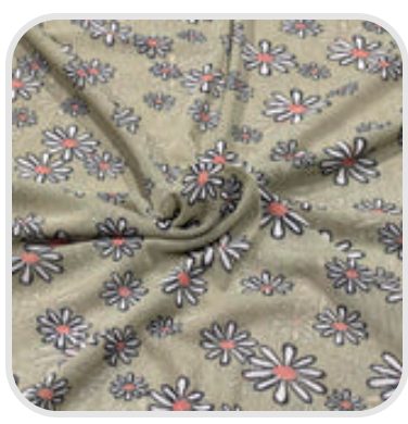 MESH-IVORY DAISY ON OLIVE CARDIGAN