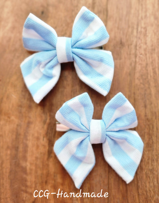 Baby Blue and White Striped Piggie Set