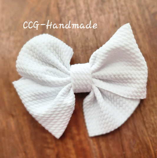 White Pinwheel Bow