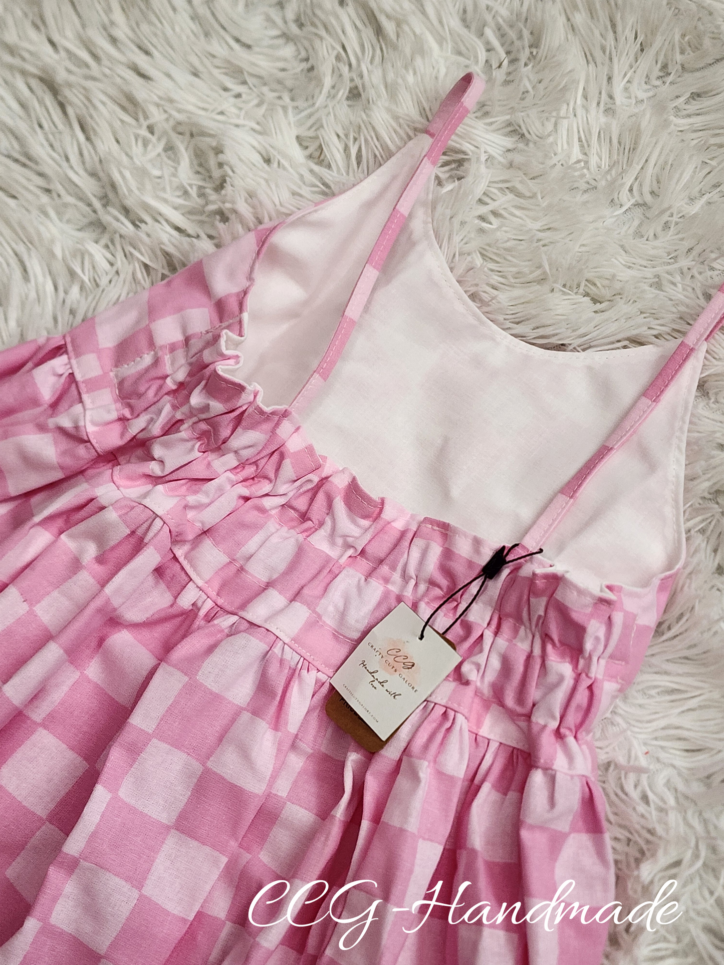 Barbie Pink Plaid Augusta Dress Ready to Ship