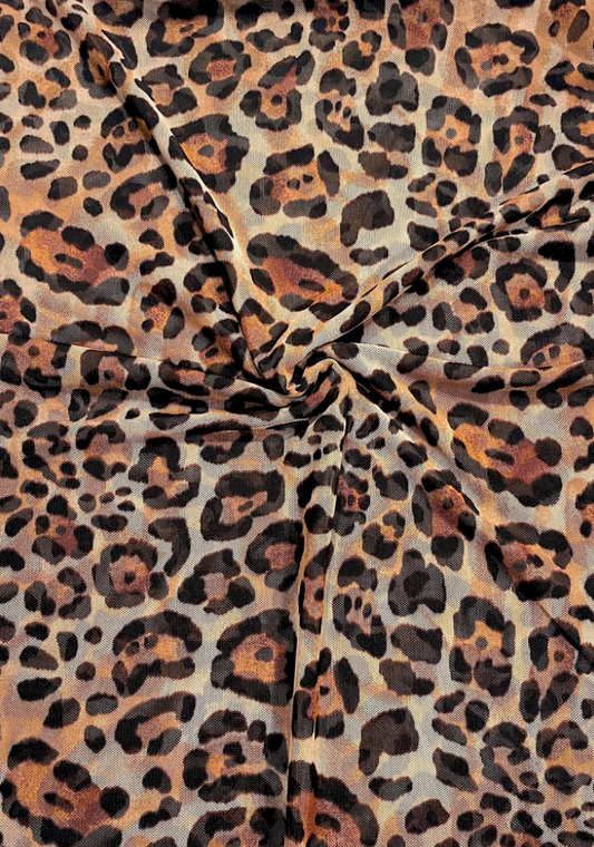 MESH-BROWN AND BLACK CHEETAH CARDIGAN